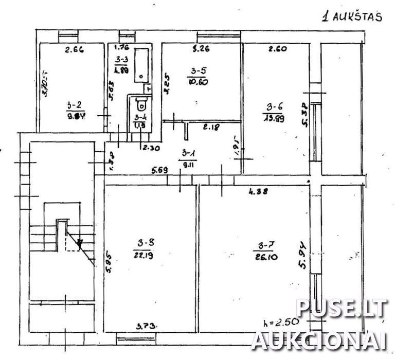 Butas Patalpos/Butai Sodų g. 3, 85335 Paeglesiai, Ventos sen., Akmenės r. sav. 1