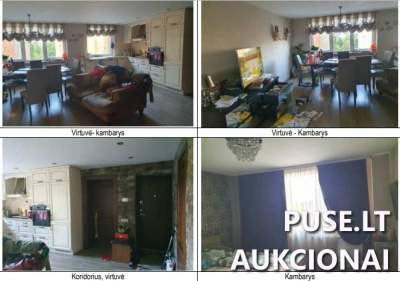 1/2 dalis 4 kambarių buto Tauragėje, Prezidento g. 67, pradinė kaina 22560 EUR