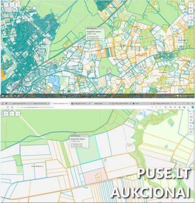 Žemės ūkio paskirties sklypo dalis Tauragės rajone, Bernotiškių kaime, pradinė kaina 2800 EUR