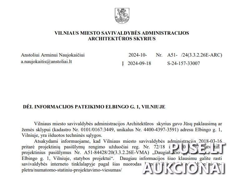 Žemės sklypas Sklypai Elbingo g. 1, 06285 Vilnius, Vilniaus m. sav. 7