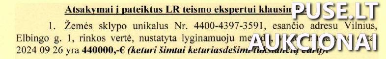 Žemės sklypas Sklypai Elbingo g. 1, 06285 Vilnius, Vilniaus m. sav. 13