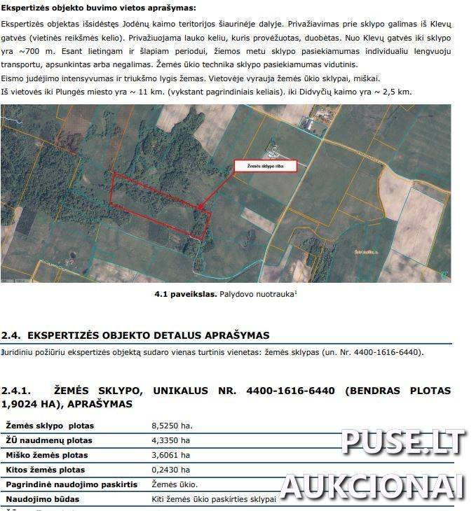 Žemės sklypas Sklypai Jodėnai, Babrungo sen., Plungės r. sav. 1