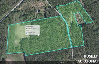 Žemės ūkio paskirties sklypo dalis Varėnos r. sav., Pošalčių k., 0.3467 ha, pradinė kaina 368 EUR