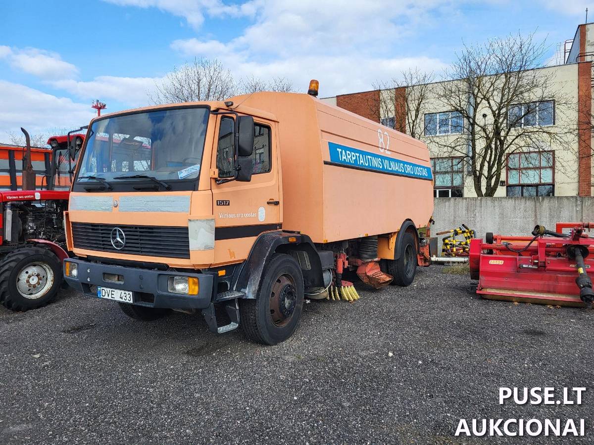 Mercedes-Benz 1517 -  Gatvių valymo mašina-vakuuminis šlavimo siurblys Krovininis automobilis nuo 3,5t. iki 12t. 2
