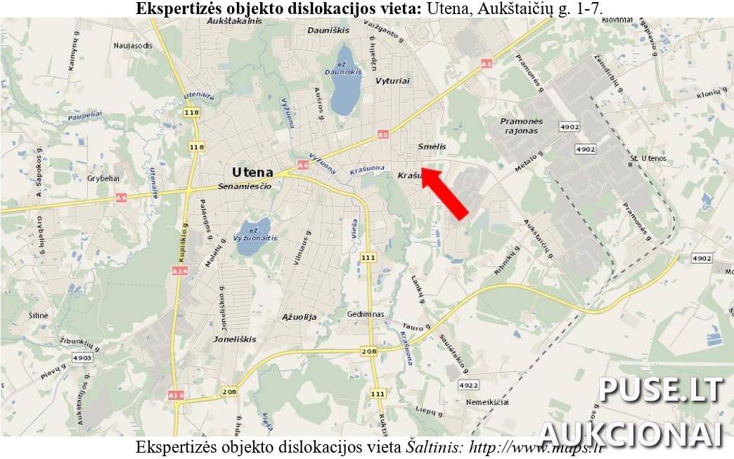 Butas Patalpos/Butai Aukštaičių g. 1, 28230 Utena, Utenos miesto sen., Utenos r. sav. 1
