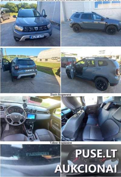 Priverstinis 2022 m. DACIA DUSTER keleivinio automobilio aukcionas, pradinė kaina 11100 EUR
