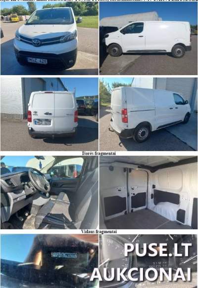 Krovininis automobilis TOYOTA PROACE 2022 m. parduodamas aukcione nuo 12780 EUR