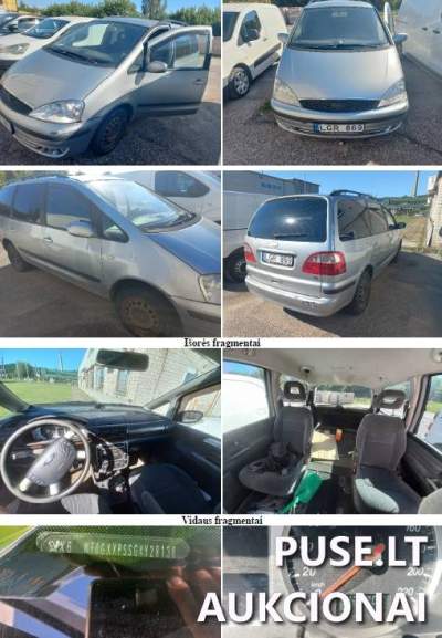 Parduodamas 2004 m. Ford Galaxy keleivinis automobilis, pradinė kaina 840 EUR, vykstantis antstolių varžytynės