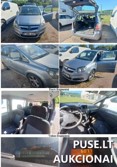 Parduodamas Opel Zafira automobilis Kaune 2005 m. pradinė kaina 1380 EUR