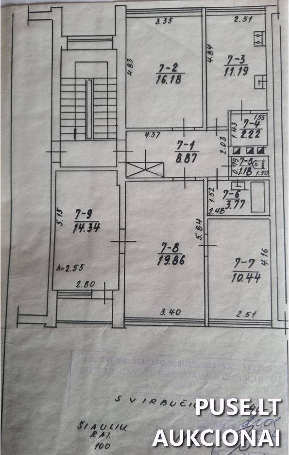 Butas Patalpos/Butai Dainų g. 1, 81201 Kuršėnai, Kuršėnų miesto sen., Šiaulių r. sav. 1