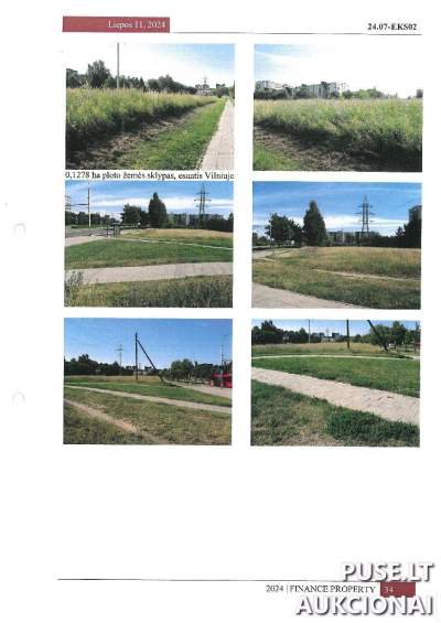 169/639 dalis žemės sklypo Vilniuje, prie Laisvės prospekto, pradinė kaina 35520 EUR