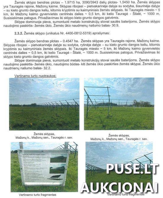 Žemės sklypas Sklypai Mažonai, Mažonų sen., Tauragės r. sav. 1