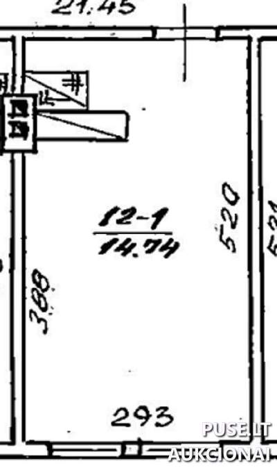 Mažas 14.74 kv.m. butas Šiaulių rajone, Čigonų k. 7, pradinė kaina 180 EUR
