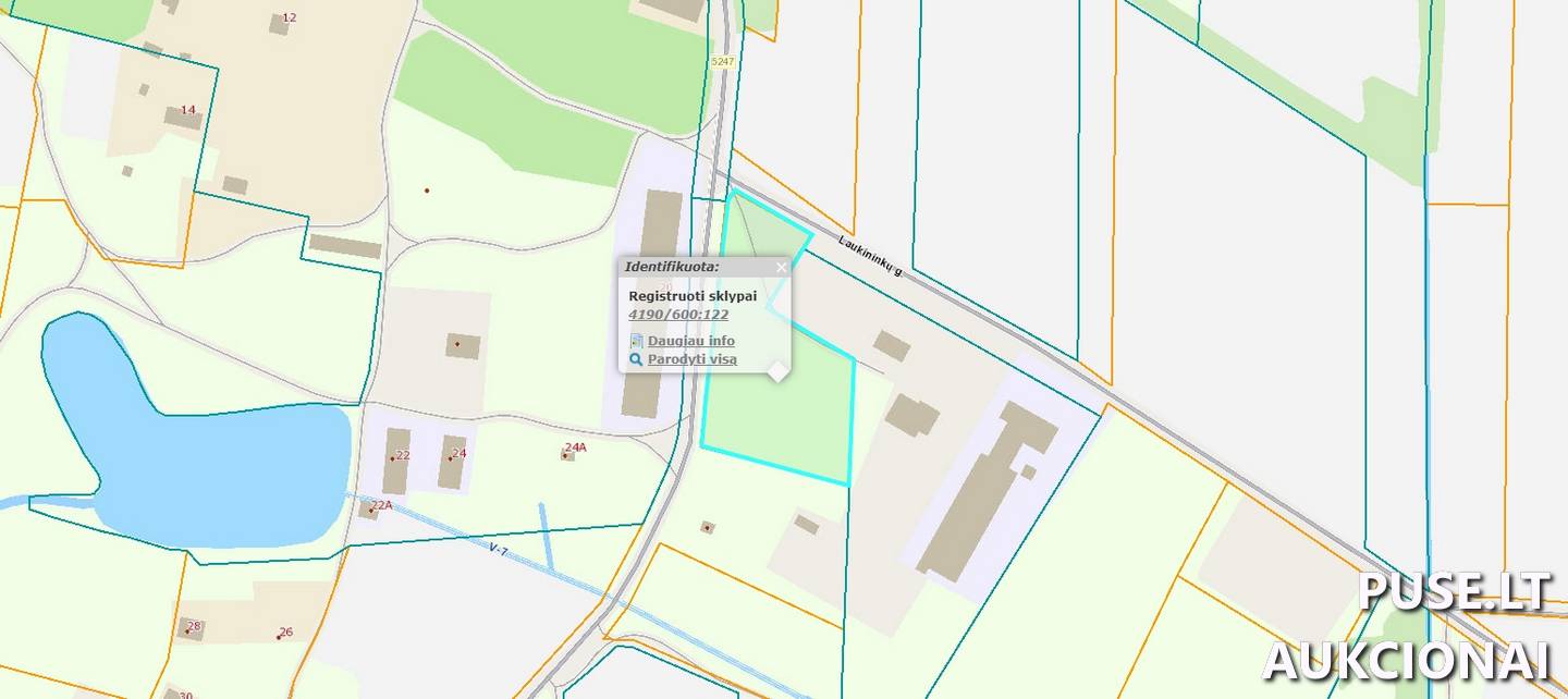 Žemės sklypas Sklypai Vilniaus g., Laukininkai, Kalvelių sen., Vilniaus r. sav. 1