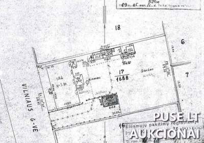 Ūkinio pastato dalis Rokiškyje Vilniaus g. 15, 30 kv.m, pradinė kaina 340 EUR