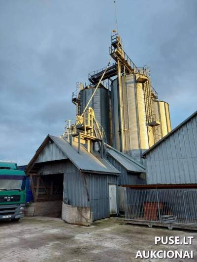 Grūdų saugyklos aukcionas Panevėžio rajone, Bernotų k. 9, pradinė kaina 131200 EUR