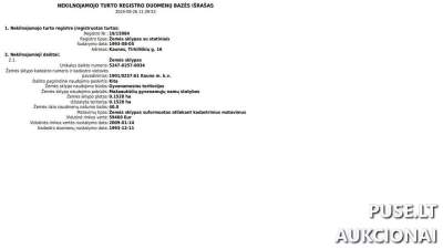 Žemės sklypo dalis Kaune, Tirkiliškių g. 16, 645/1528 dalis, pradinė kaina 11700 EUR