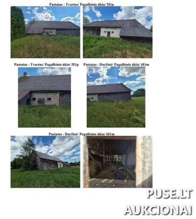 Parduodamas gyvenamasis namas Jurbarko r., Naukaimio II k. su 1/2 dalimi, pradinė kaina 3000 EUR