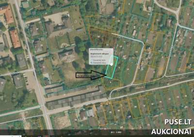 Žemės ūkio paskirties sklypas Akmenės r. sav., Naujosios Akmenės m., Aviečių g. 6, pradinė kaina 1029 EUR