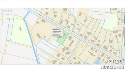 Žemės sklypo dalis Radviliškio rajone, Baisogalos miestelyje, Mokyklos g. 66, pradinė kaina 2516 EUR