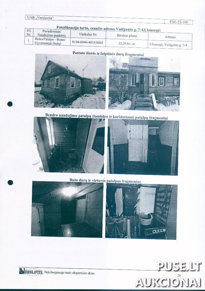 Butas Patalpos/Butai Vaižganto g. 7, 20108 Ukmergė, Ukmergės miesto sen., Ukmergės r. sav. 1
