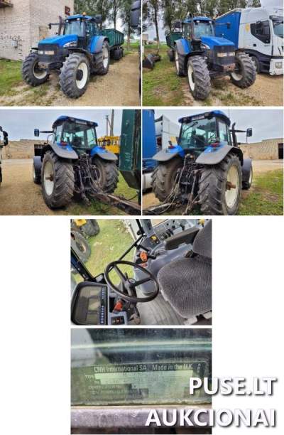 Ratinis traktorius New Holland TM190 aukcione Šiaulių apskrityje pradine kaina 17100 EUR