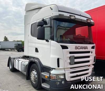 Vilkas SCANIA 2005m. parduodamas aukcione už 9000 EUR, techniškai netvarkingas