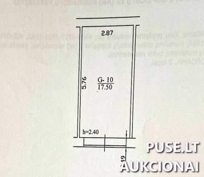 Garažo bokso dalis Vilniuje, Nemenčinės pl. 12A, pradinė kaina 8000 EUR, 17.5 kv.m.