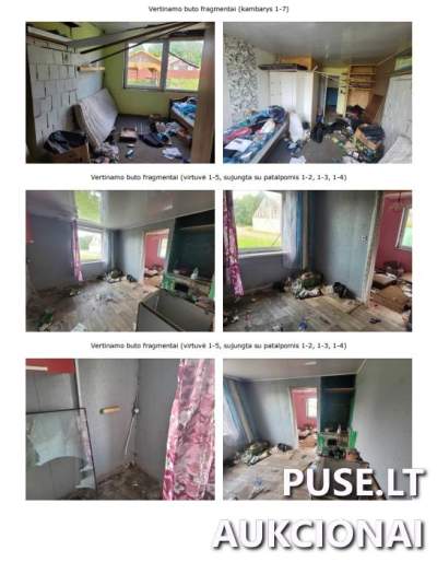 Parduodamas butas Šilutės rajone, Uostadvario k., 35.73 kv. m. pradinė kaina 10170 EUR viešame aukcione