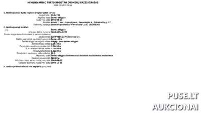 Žemės sklypas Kauno rajone, Gervėnupio k., 0.0672 ha mėgėjų sodo plotas, pradinė kaina 9600 EUR aukcione