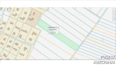 Žemės ūkio paskirties sklypas Pasvalio r. sav., Girsūdų k. 0.5611 ha parduodamas aukcione nuo 366 EUR