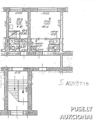 Mažas butas Ukmergėje Anykščių g. 3, pradinė kaina 20000 EUR