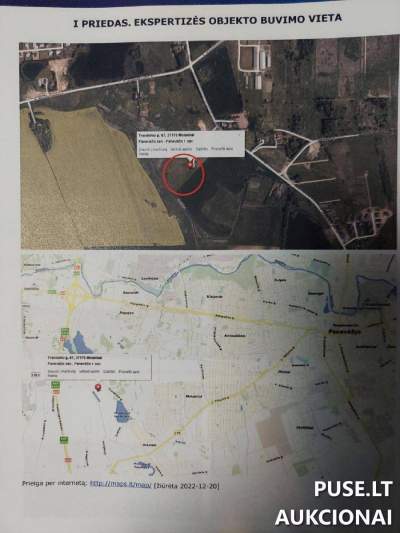 Žemės sklypas Panevėžio r. sav. Molainių k. Tvenkinio g. 67 parduodamas aukcione už 35648 EUR