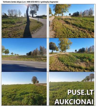 Žemės ūkio paskirties sklypo dalis Šilutės rajone, Juodžių kaime, pradinė kaina 6232 EUR