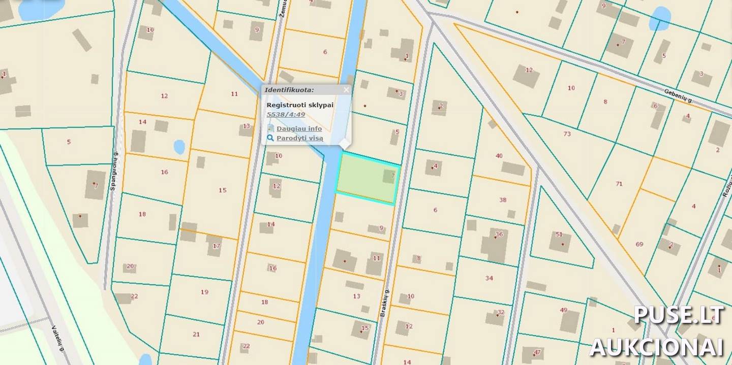 Žemės sklypas Sklypai Braškių g. 7, 96179 Vaiteliai, Dauparų-Kvietinių sen., Klaipėdos r. sav. 2