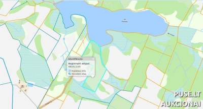 Žemės sklypo dalis (1/16) parduodama aukcione Plungės r., Jodėnų k. su pradine kaina 730 EUR
