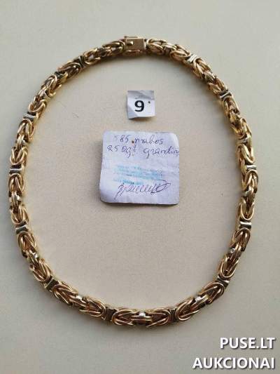 Auksinė grandinėlė 585 prabos 250 g parduodama aukcione 8049 EUR