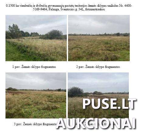 Žemės sklypas Sklypai Šventosios g. 34L, 00306 Palanga, Palangos m. sav. 1