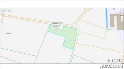 Žemės ūkio sklypas Raseinių r. Palukščio k. 0.63 ha dalis, pradinė kaina 453 EUR