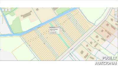 1/2 dalis žemės ūkio paskirties sklypo Radviliškio rajone, Pakiršinyje, pradinė kaina 145 EUR