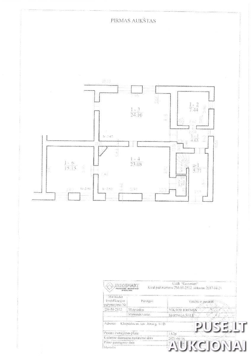 Butas Patalpos/Butai Jūros g. 9, 92127 Klaipėda, Klaipėdos m. sav. 1