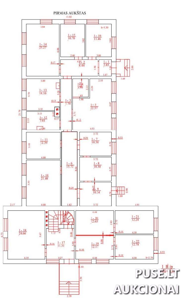 Administracinis pastatas Pastatai Mūšos g. 2, 39105 Pasvalys, Pasvalio miesto sen., Pasvalio r. sav. 6