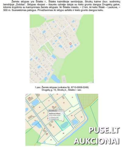 Parduodamas 8000 EUR žemės sklypas Šilalės r. sav., Struikų k., Drugelių g. 15, tiesioginis pardavimas