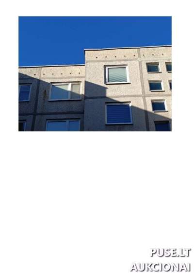 3 kambarių butas Visagine, Kospmoso g. 14, 1/2 dalinė nuosavybė, pradinė kaina 12560 EUR