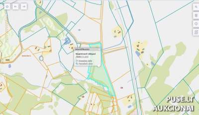 4.38 ha žemės ūkio sklypai Telšių rajone, Getautės kaime, pradinė kaina 5904 EUR