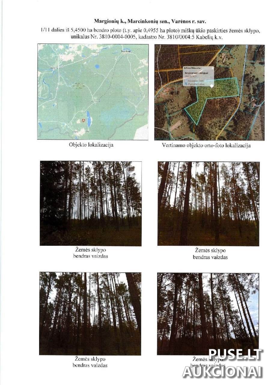 Žemės sklypas Sklypai Margionys, Marcinkonių sen., Varėnos r. sav. 2