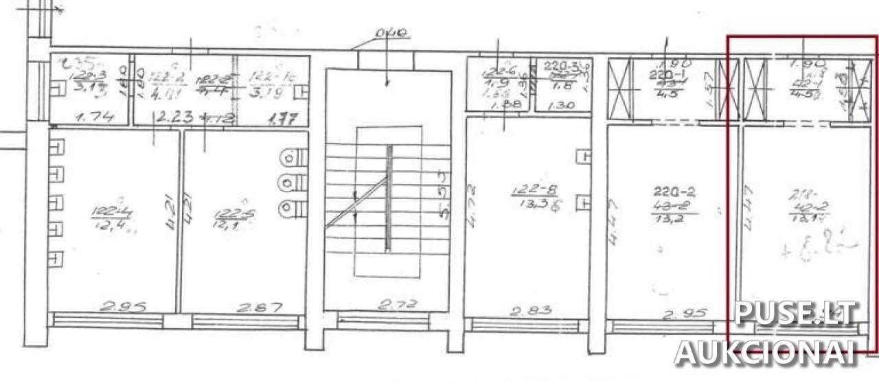 Kambarys Patalpos/Butai Vaižganto g. 22, 28207 Utena, Utenos miesto sen., Utenos r. sav. 9