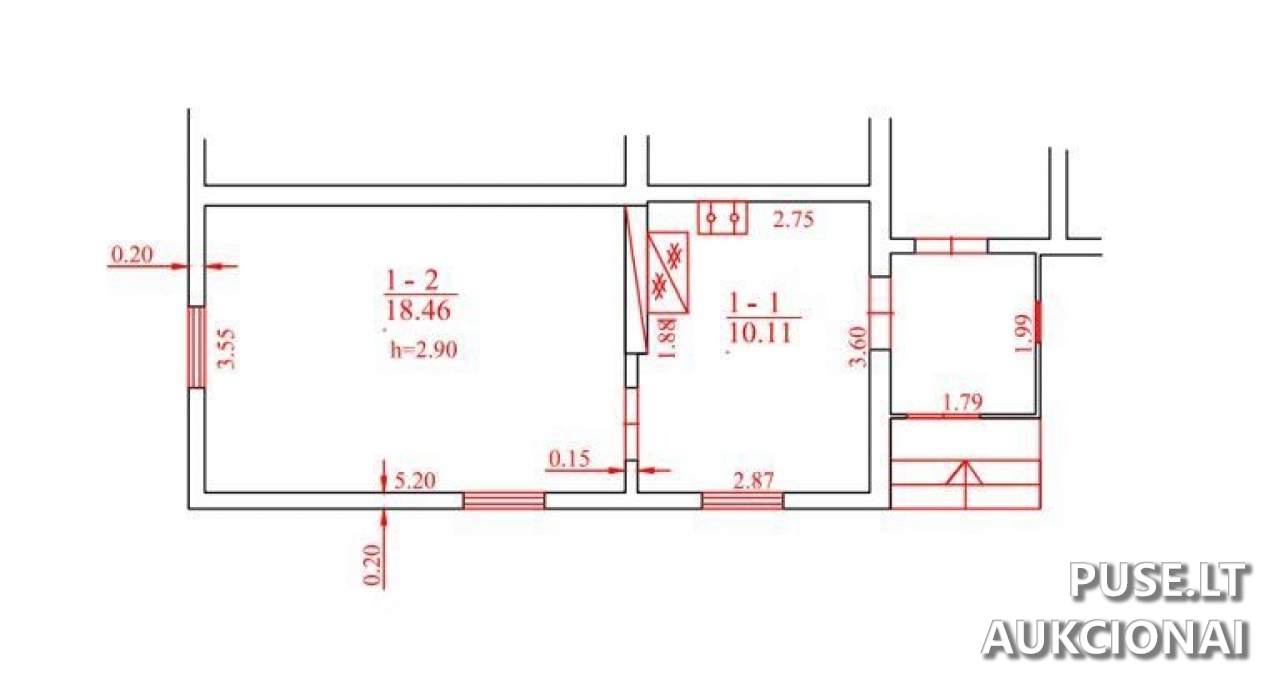 Butas Patalpos/Butai Šiaulių g. 46, 81441 Dapkūnai, Meškuičių sen., Šiaulių r. sav. 1