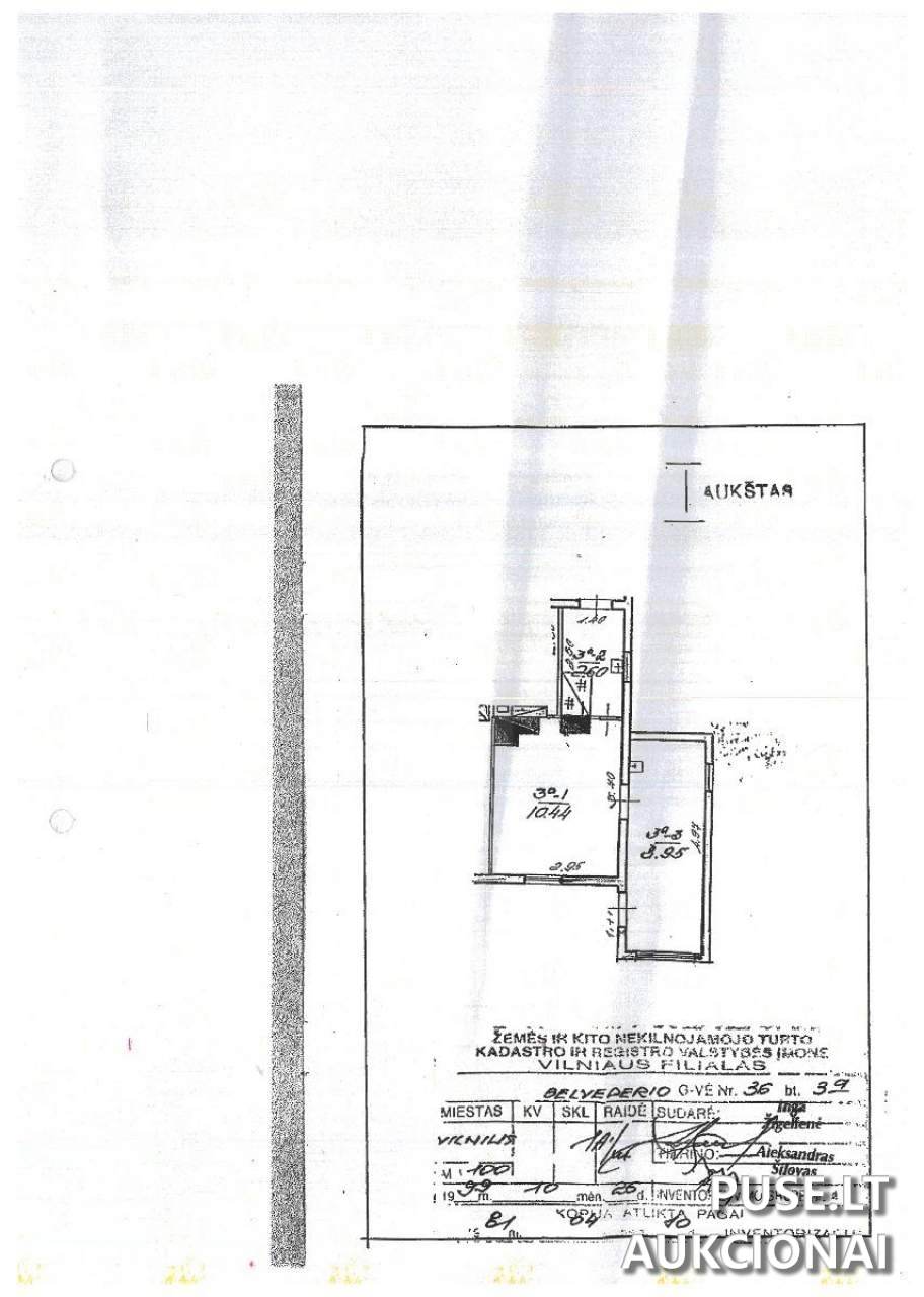 Butas Patalpos/Butai Belvederio g. 36, 11346 Vilnius, Vilniaus m. sav. 1