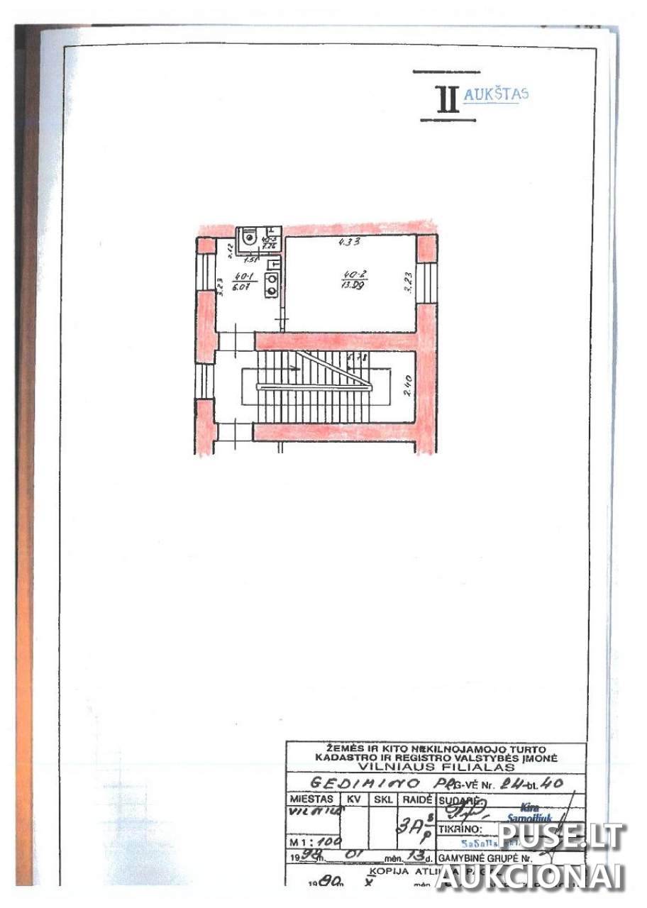 Butas Patalpos/Butai Gedimino pr. 24A, 01103 Vilnius, Vilniaus m. sav. 1